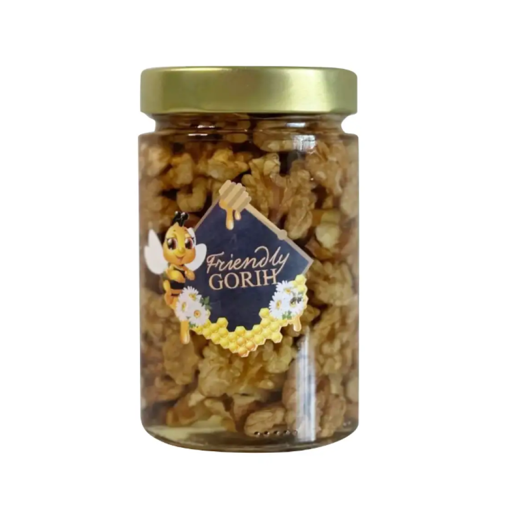 Волоський горіх з акацієвим медом 370мл/450г