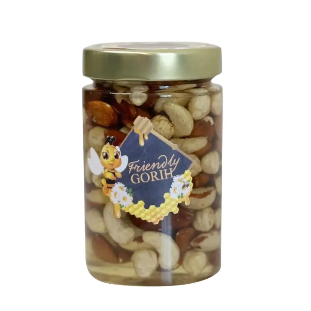 Горіхове асорті з акацієвим медом 370мл/450г