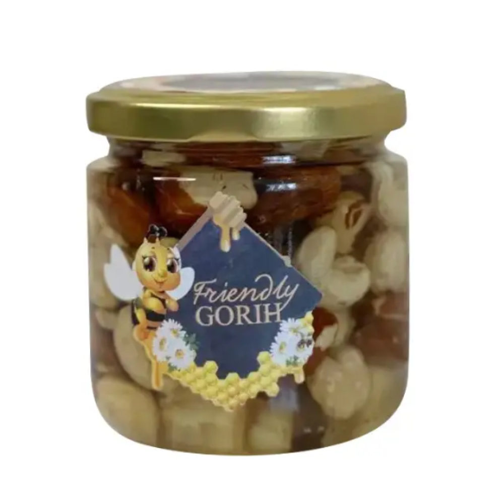 Горіхове асорті з акацієвим медом 200мл/250г