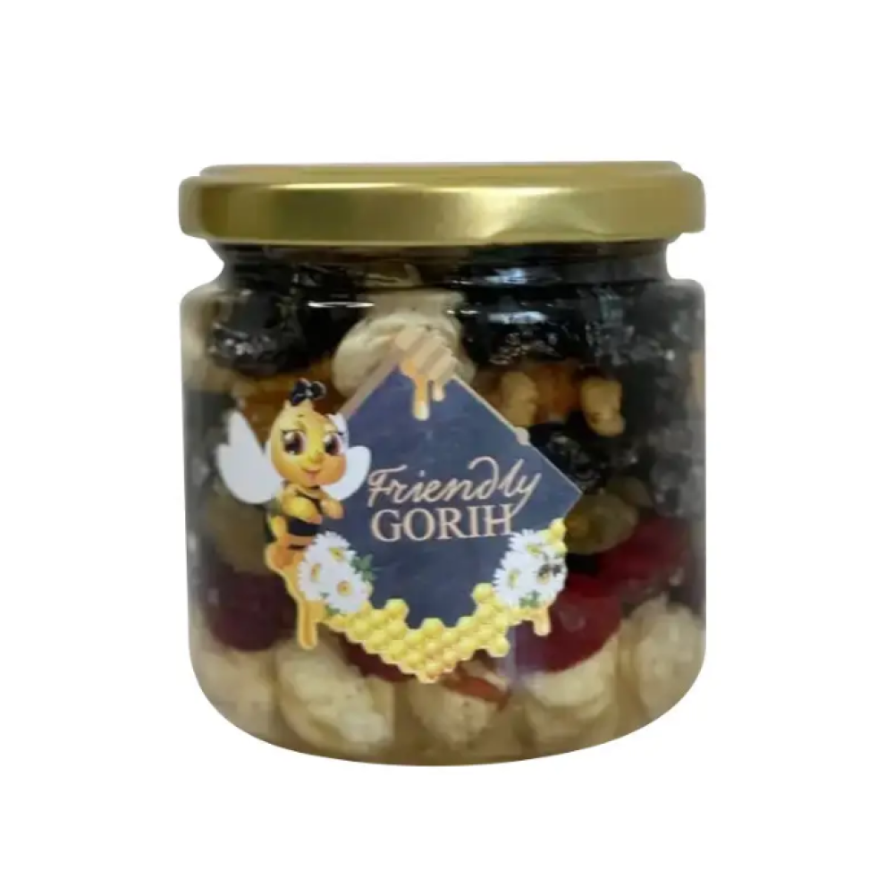 Асорті з сухофруктами з акацієвим медом 200мл/250г