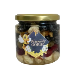 Асорті з сухофруктами з акацієвим медом 200мл/250г Асорті з сухофруктами з акацієвим медом 200мл/250г