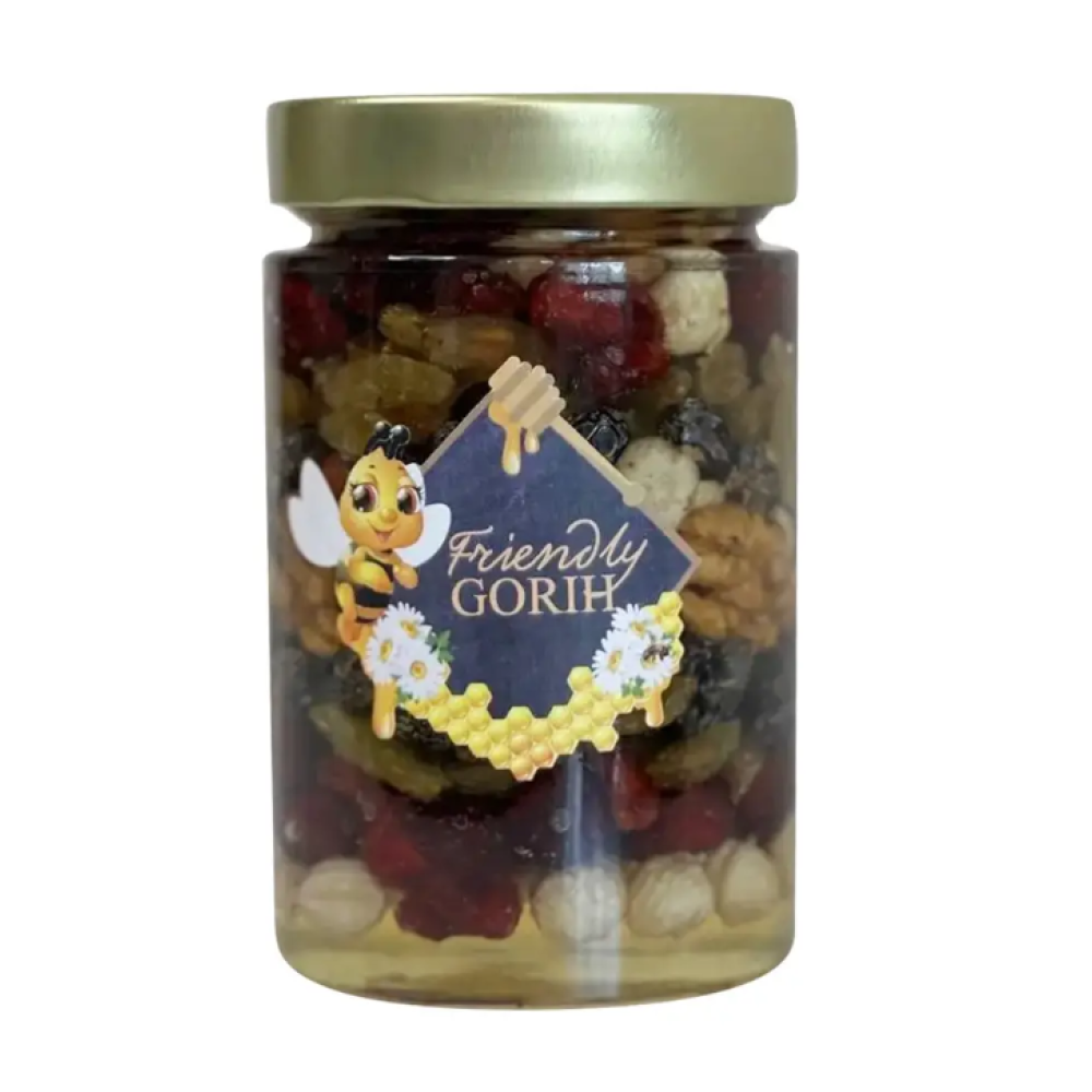 Асорті з сухофруктами з акацієвим медом 370мл/450г