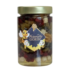 Асорті з сухофруктами з акацієвим медом 370мл/450г Асорті з сухофруктами з акацієвим медом 370мл/450г