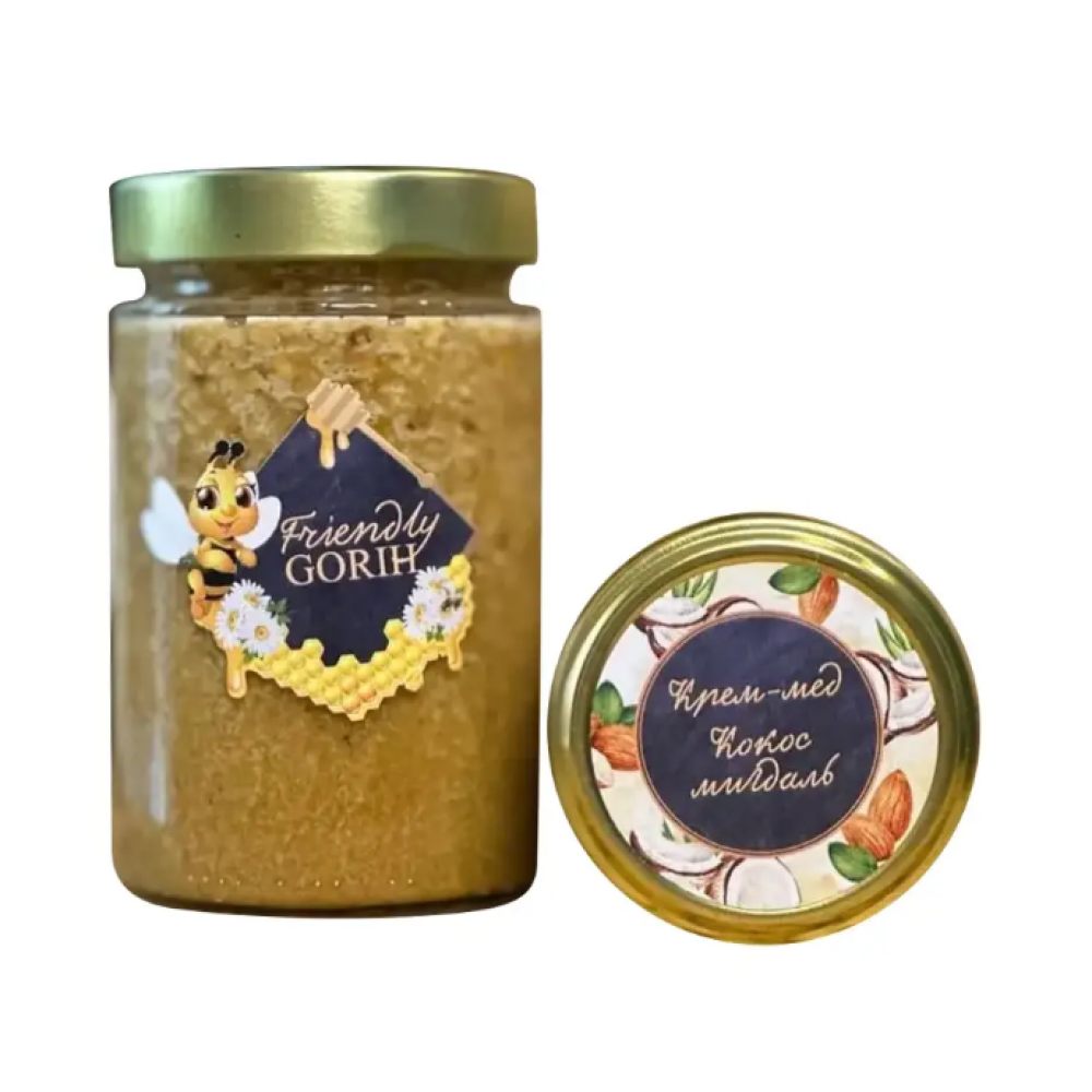 Крем мед “Кокос-мигдаль“ 370мл/520г