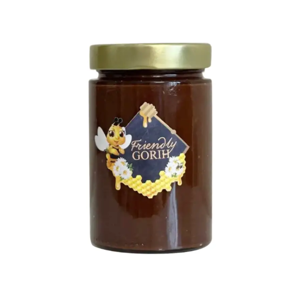 Крем мед “Шоколадний з горішками“ 370мл/520г