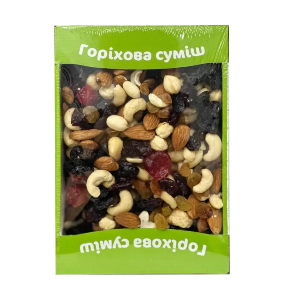 Горіхова суміш, мікс горіхів і ягід, цілісні горішки з журавлиною й королівським родзинками 1 кг