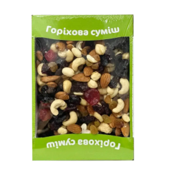 Горіхова суміш, мікс горіхів і ягід, цілісні горішки з журавлиною й королівським родзинками 1 кг Горіхова суміш, мікс горіхів і ягід, цілісні горішки з журавлиною й королівським родзинками 1 кг