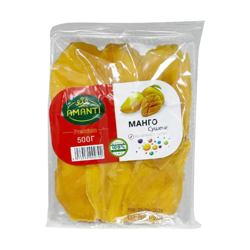 Сушений Манго без цукру 500г
