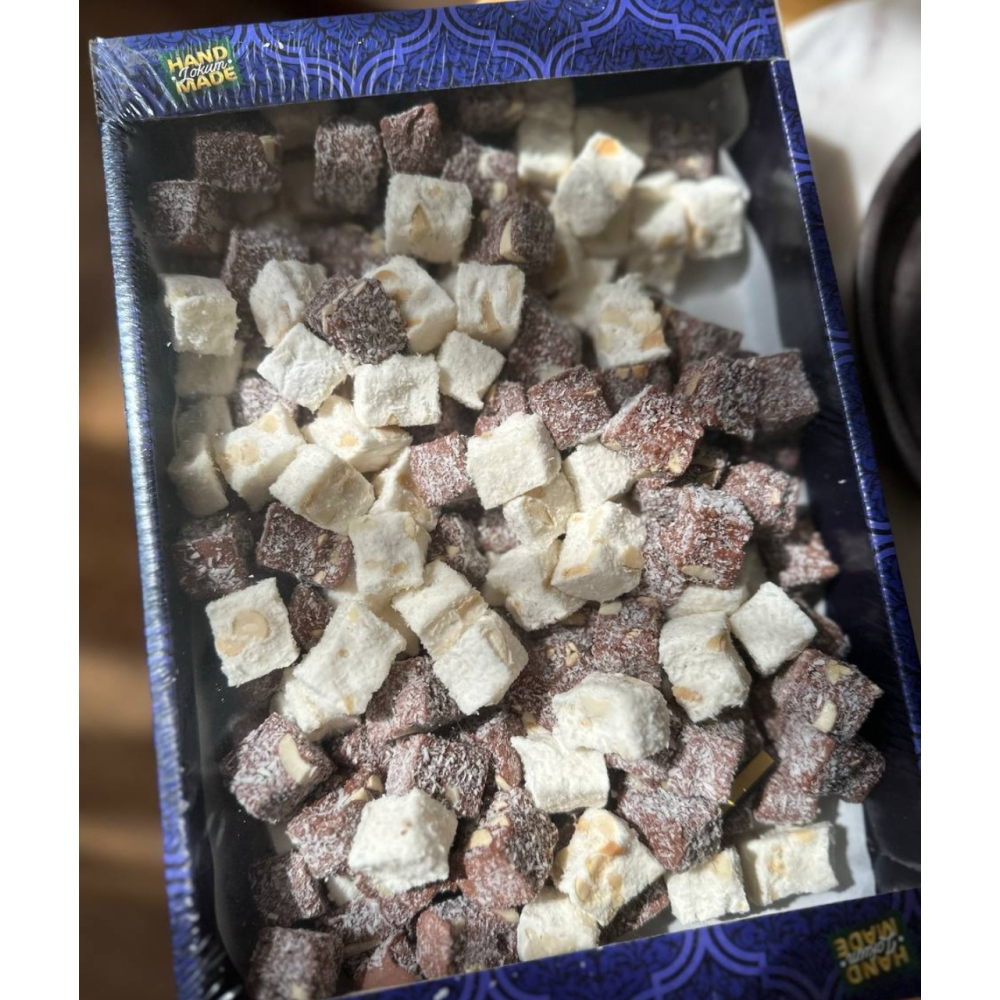Рахат-лукум “Кубики з арахісом зі смаком Кава-Молоко“