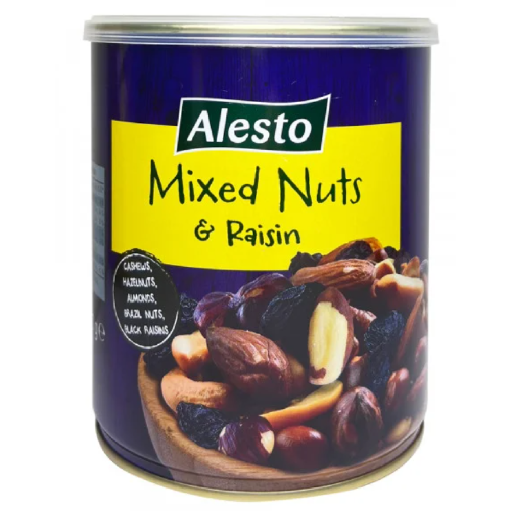 Горіхова суміш із ізюмом Mixed Nuts & Raisin Alesto з/б 340г