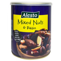Горіхова суміш із ізюмом Mixed Nuts & Raisin Alesto з/б 340г Горіхова суміш із ізюмом Mixed Nuts & Raisin Alesto з/б 340г